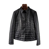 海宁绵羊皮真皮皮衣女短款 秋冬时尚 新款 棒球服夹克显瘦羽绒服外套