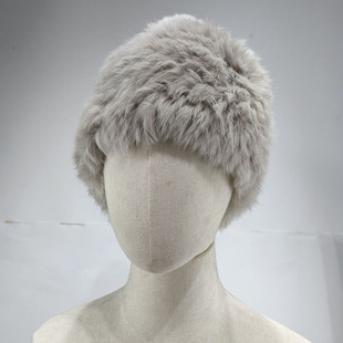 兔毛帽子女冬天韩版 加绒防寒保暖皮草帽子女毛线帽甜美潮球球帽