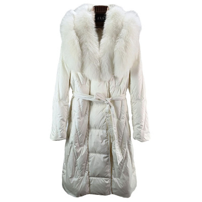 奢华冬季中长款大毛领鹅绒服高端