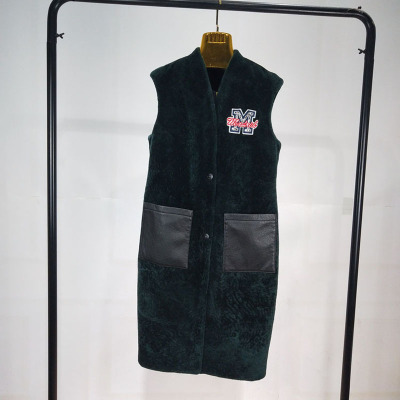 真羊毛夹女无袖外穿背心坎肩皮草