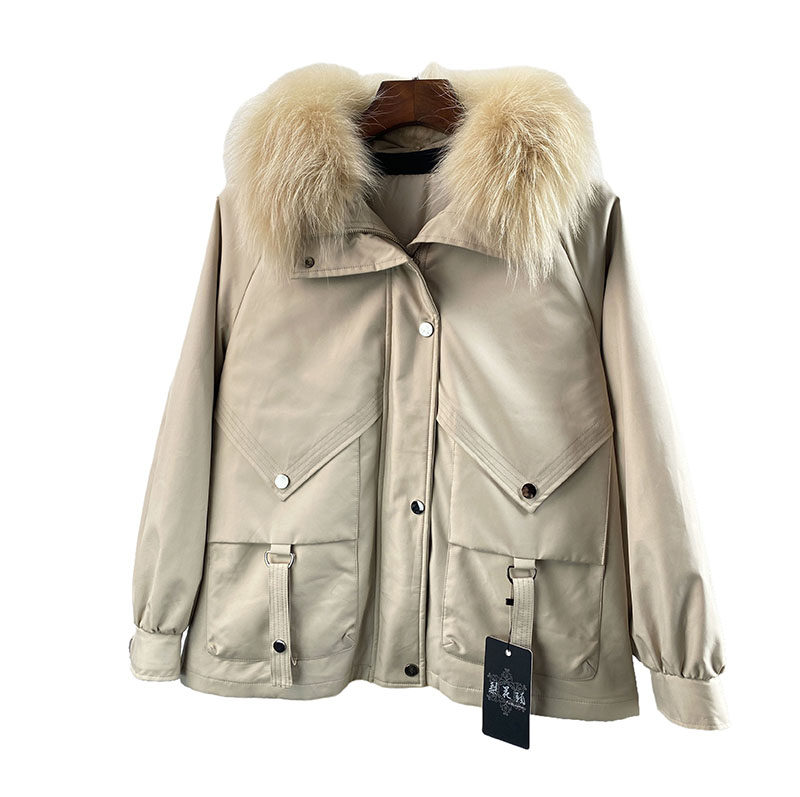 小个子短时尚新款獭兔绒内胆貉子毛领派克服女士宽松皮草外套k175,女装/女士精品,皮草,淘宝优惠券,粉丝福利购,淘宝优惠卷