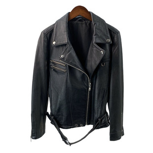 潮特价 头层真皮机车夹克绵羊皮皮衣外套女士修身 捡漏秋冬短款 小码