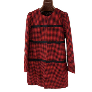 秋中长款 休闲西服女上衣潮 千鸟格风衣外套女春百搭设计感炸街韩版