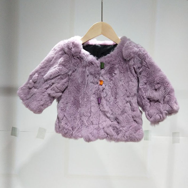 男女小童皮草新款宝宝洋气加厚派克服外套儿童獭兔毛上衣冬装特价