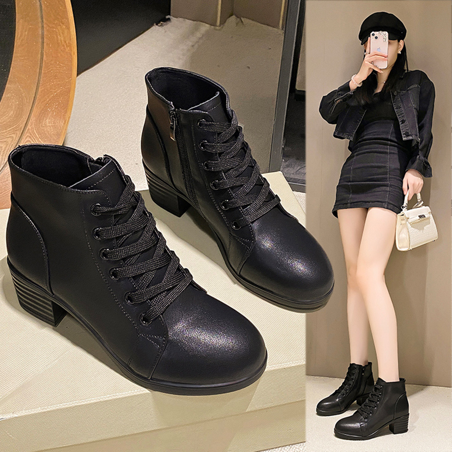 2025秋冬新款真皮广场舞鞋