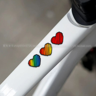 摩托车电动车汽车个性 公路自行车 防水贴 爱心反光贴纸 魅影车贴