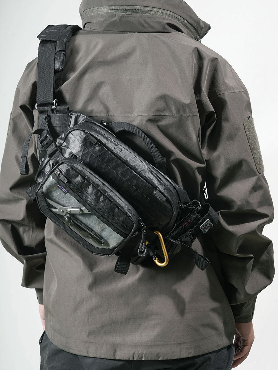 SANDPIPER TRIPLE CROSSBODY BAG FUNCTIONAL WIND TACTICAL CROSSBODY MENS CHEST BAG COMMUTING QUICK RESPONSE BACKPACK HEAD WOLF DGM-05