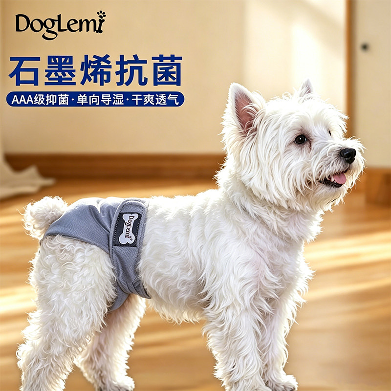 DogLemi狗狗礼貌带除菌吸水速干公狗生理裤宠物卫生裤内裤防骚扰