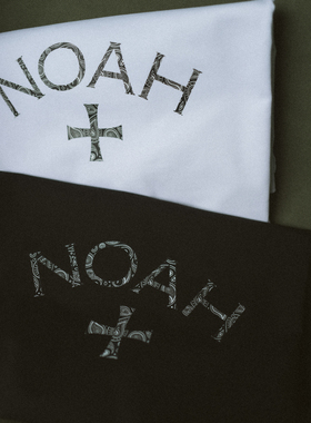 NOF studio 腰果花十字LOGO落肩宽松美潮印花短袖T恤 男女同款