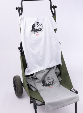 Nof studio  23ss 镜面短袖美潮宽松纯棉短袖T恤