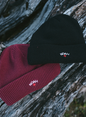 NOF studio NOAH毛线帽灰黑条纹冷帽余文乐桔红色冷帽毛线帽