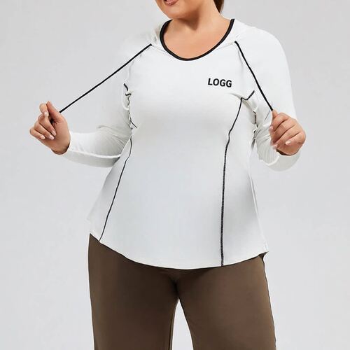 Running yoga shirt hooded sweatshirt, quick drying fitness