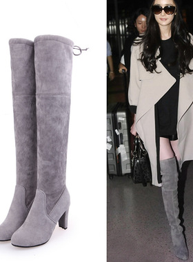 Autumn winter long knee boots high heels womens shoes boots