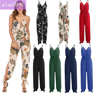 summer jumpsuit sexy gallus trousers big size casual pants女