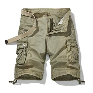 Mens Summer Shorts Cotton Cargo Shorts for Men男士工装短裤