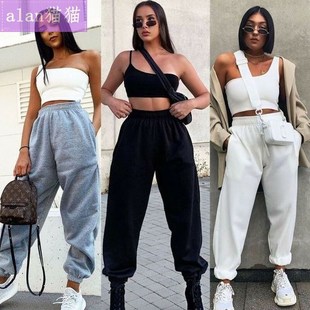 jogger pants women trousers ladies long highwaist Sweat pant