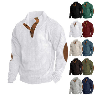 men's corduroy pullover casual long sleeved hoodie女连帽衫