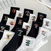 袜子男 短袜男潮ins女袜无骨卡通男生运动袜