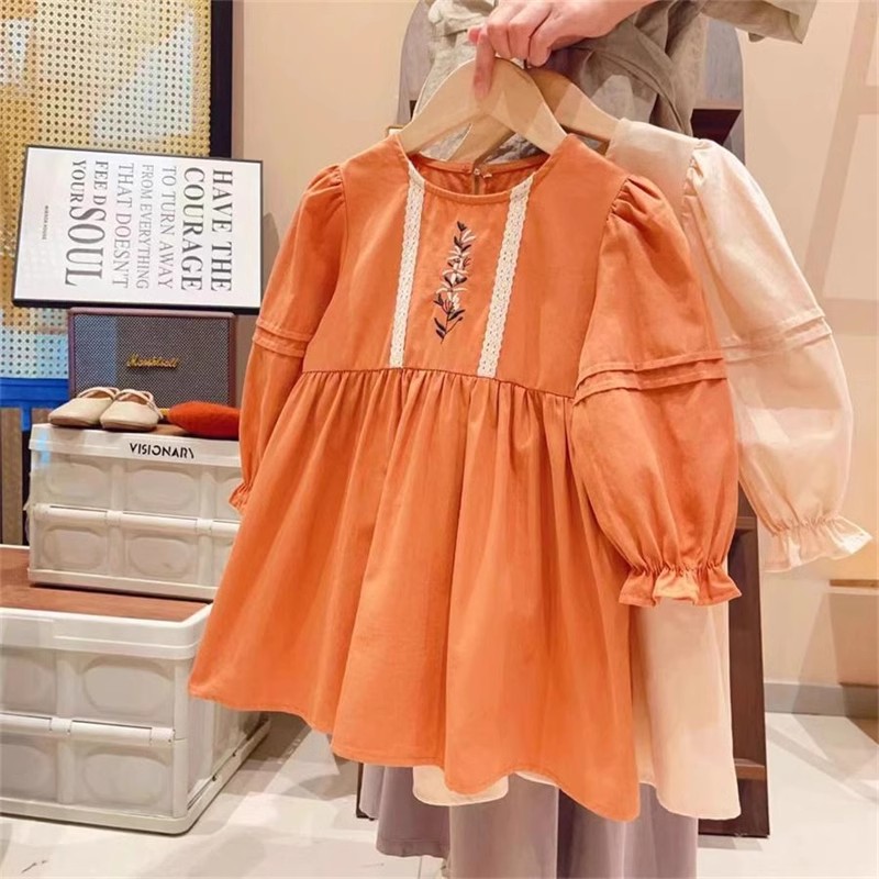 女童长袖森系春秋季连衣裙