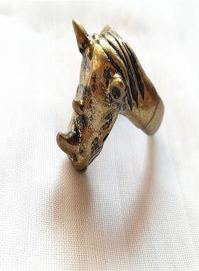 夸张复古质感金属街拍饰品戒指