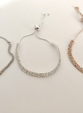 气质简约抽拉式手链欧美时尚百搭学生女个性日常手饰品腕饰微瑕10