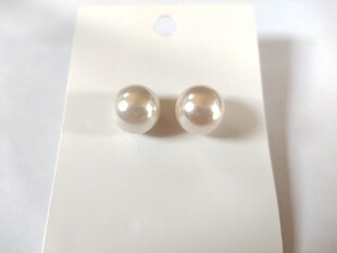 气质简约仿珍珠耳钉时尚日韩流行饰品 耳饰百搭学生女约1.4厘米80