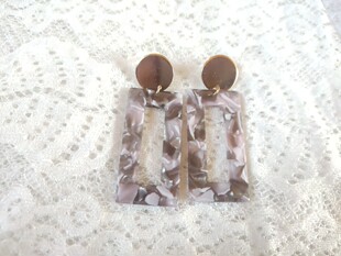 气质简约树脂金属耳钉时尚欧美流行百搭学生女个性不规则纹路潮89