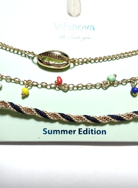 气质简约手链三条组合套装欧美时尚百搭学生女个性金属腕饰潮人32