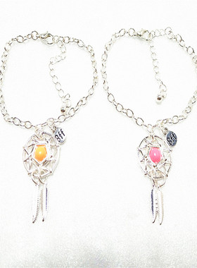 简约银色捕梦网学生手