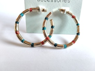 气质彩色线绳缠绕耳钉耳圈欧美时尚 耳饰潮A52 百搭学生女质感个性