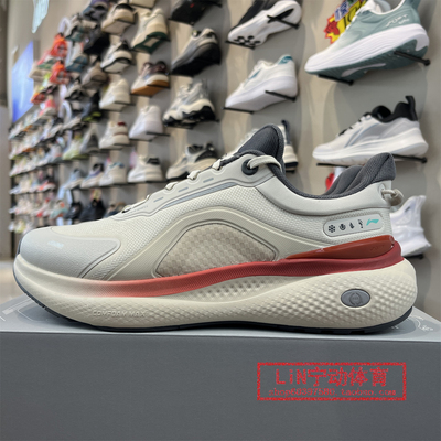 李宁SOFT男2025秋季防泼水休闲鞋