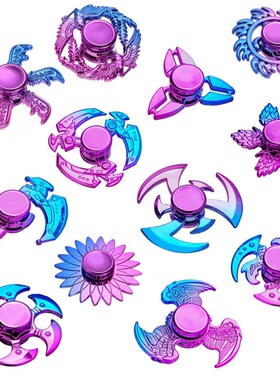 新款炫彩指尖陀螺塑料渐变减压玩具hand spinner手指陀螺跨镜