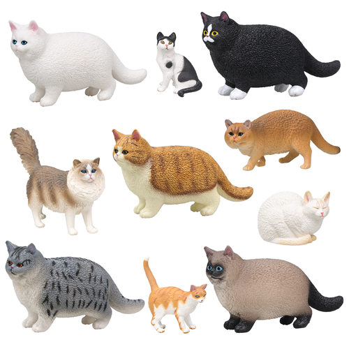 仿真猫咪静态摆件早教玩具