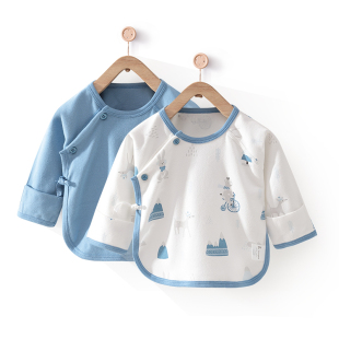 童泰半背衣四季 新生儿衣服宝宝上衣初生婴儿纯棉和尚服2件装