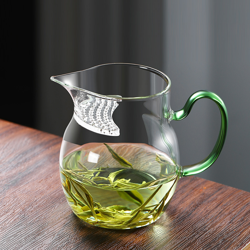 玻璃公道杯茶漏一体大容量分茶器绿茶泡茶杯过滤耐热茶具茶水杯子