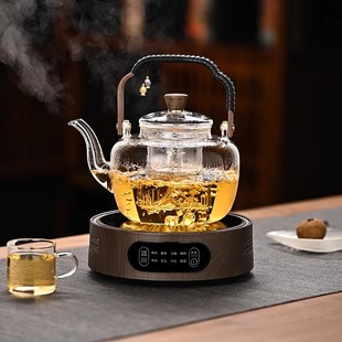 煮茶壶大容量玻璃蒸煮茶器电陶炉煮茶家用中式 茶壶2025新款 烧水壶