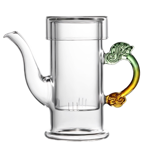 泡茶玻璃茶壶功夫普洱过滤茶水分离红双耳杯套装茶具家用单冲茶器