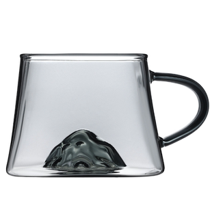 高档个人专用带把主人杯功夫办公室喝水杯茶杯子观山杯玻璃小茶杯