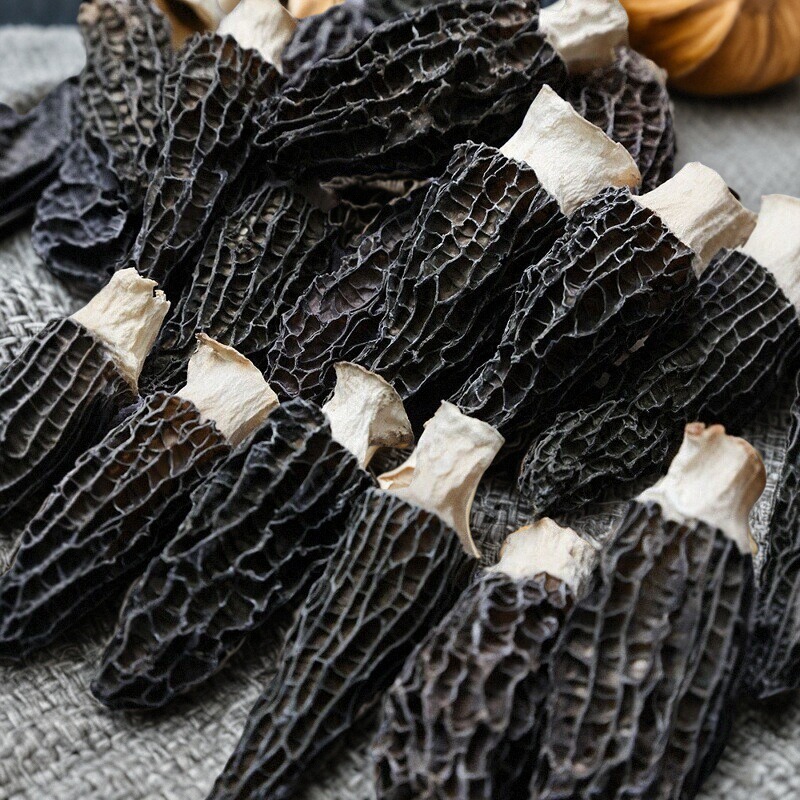 羊肚菌头茬剪柄营养干货特级