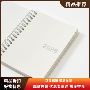 无印良品MUJI2026年双环线圈款月周日程本规划笔记年计划本月计划