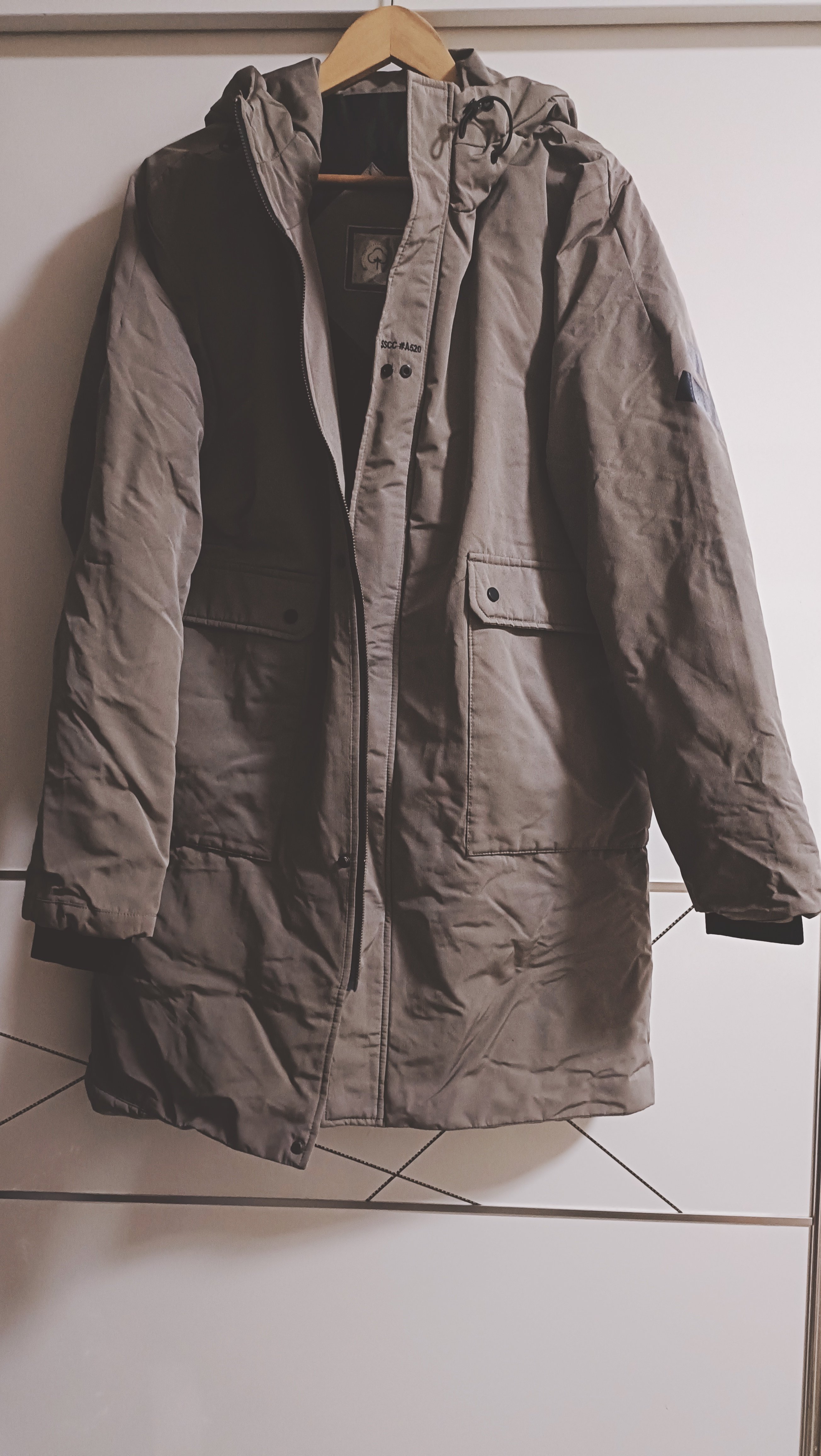 冬季新款韩版棉服男士中长款连帽棉衣