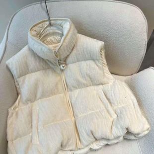 南油高货潮 立领毛呢料休闲款 cicicoco猫头鹰鹅绒马甲2024冬季 新款