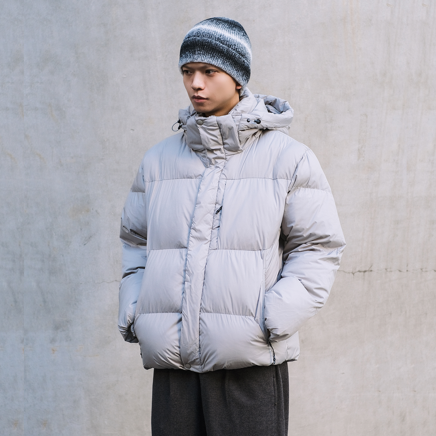 DICEOFF情侣款三防面料连帽棉服