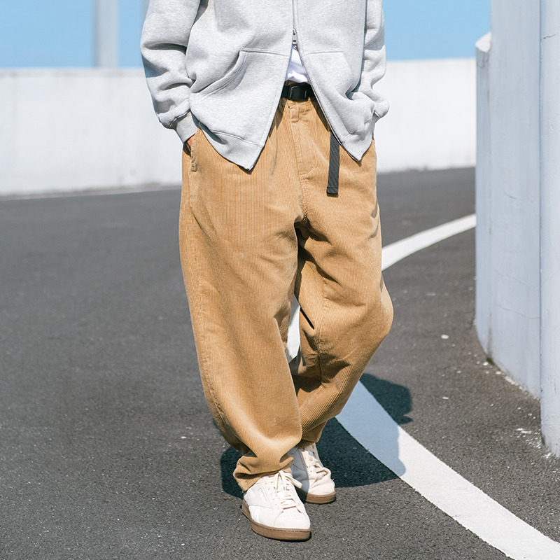 DICEOFF日系灯芯绒休闲裤长裤