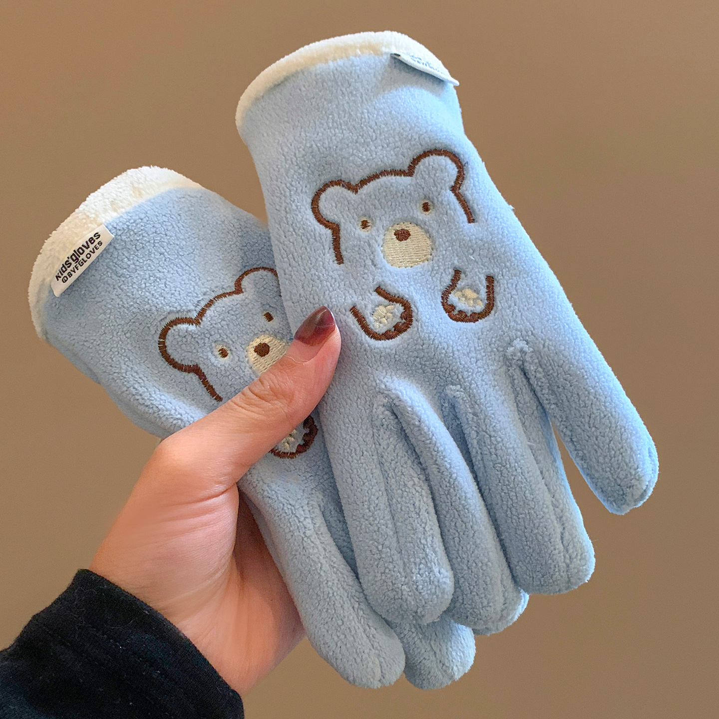 手小女生可戴~儿童手套冬天骑车