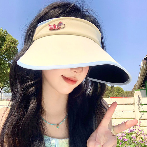 可爱小狗空顶防晒帽女夏2025新款