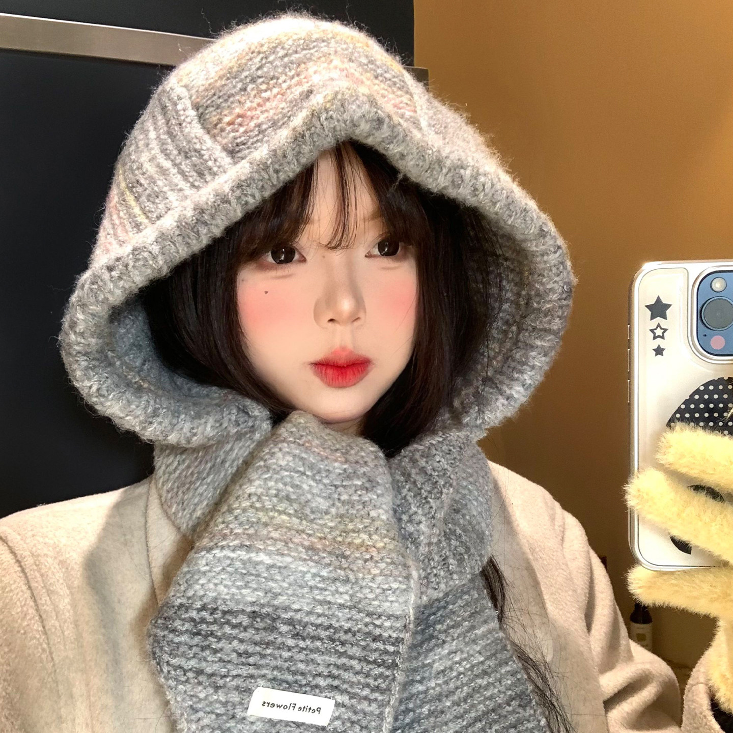 灰色巴拉克拉法帽女冬季护耳针织毛线套头帽保暖防寒帽子围巾一体,服饰配件/皮带/帽子/围巾,帽子,淘宝优惠券,粉丝福利购,淘宝优惠卷