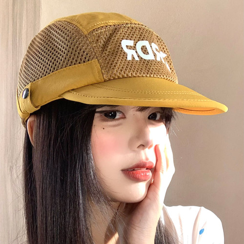 户外速干网眼字母棒球帽女夏2026