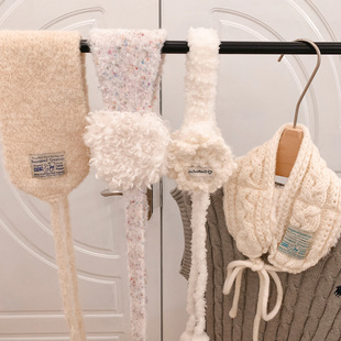 绑带毛绒针织毛线耳罩女冬季护耳头巾骑行防寒保暖耳套耳暖耳捂子