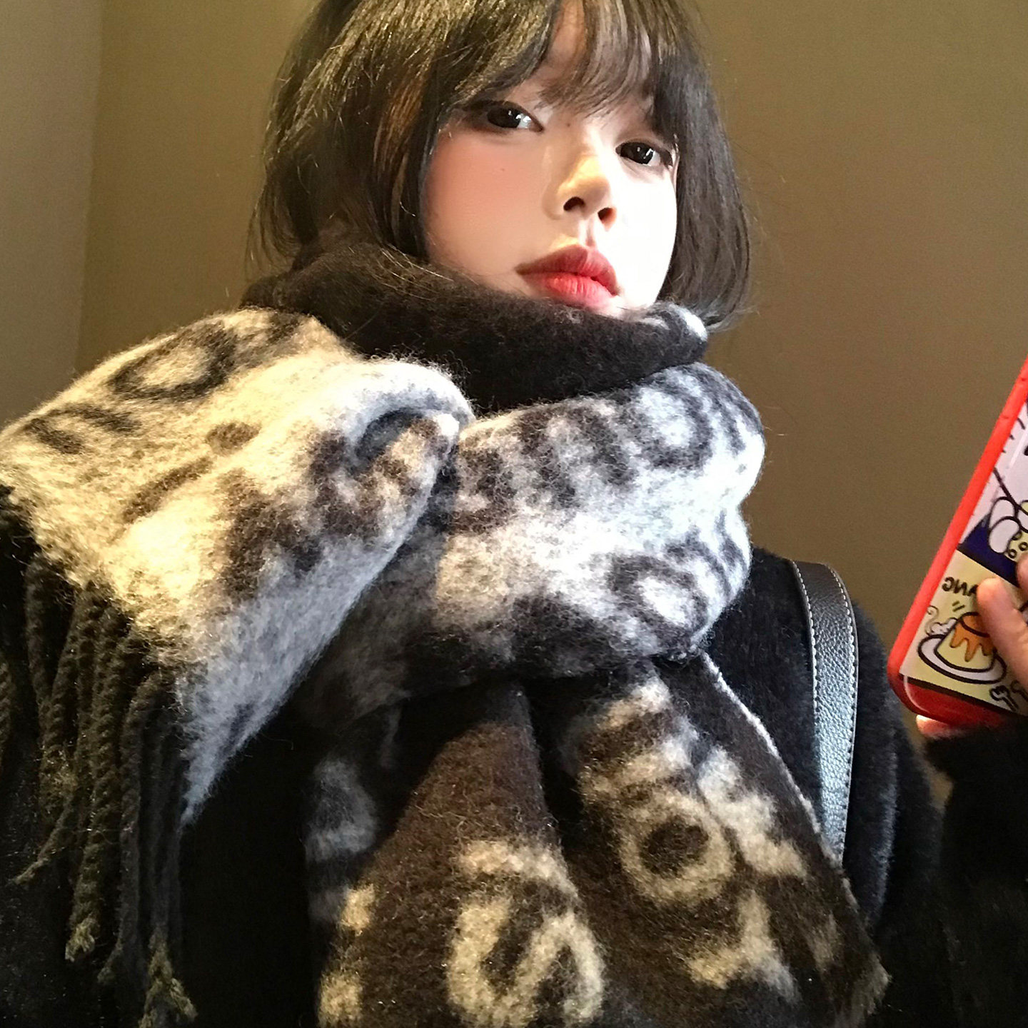 字母双面含羊毛围巾女冬季韩系高级感氛围感加厚保暖防寒围巾披肩,服饰配件/皮带/帽子/围巾,围巾/丝巾/披肩,淘宝优惠券,粉丝福利购,淘宝优惠卷